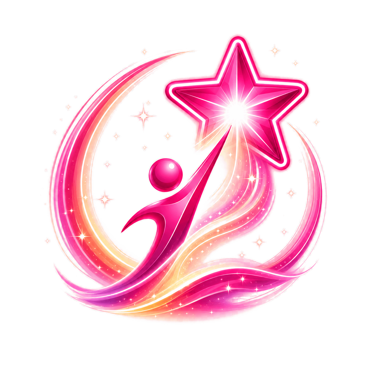 Confidence pillar neon star artwork.