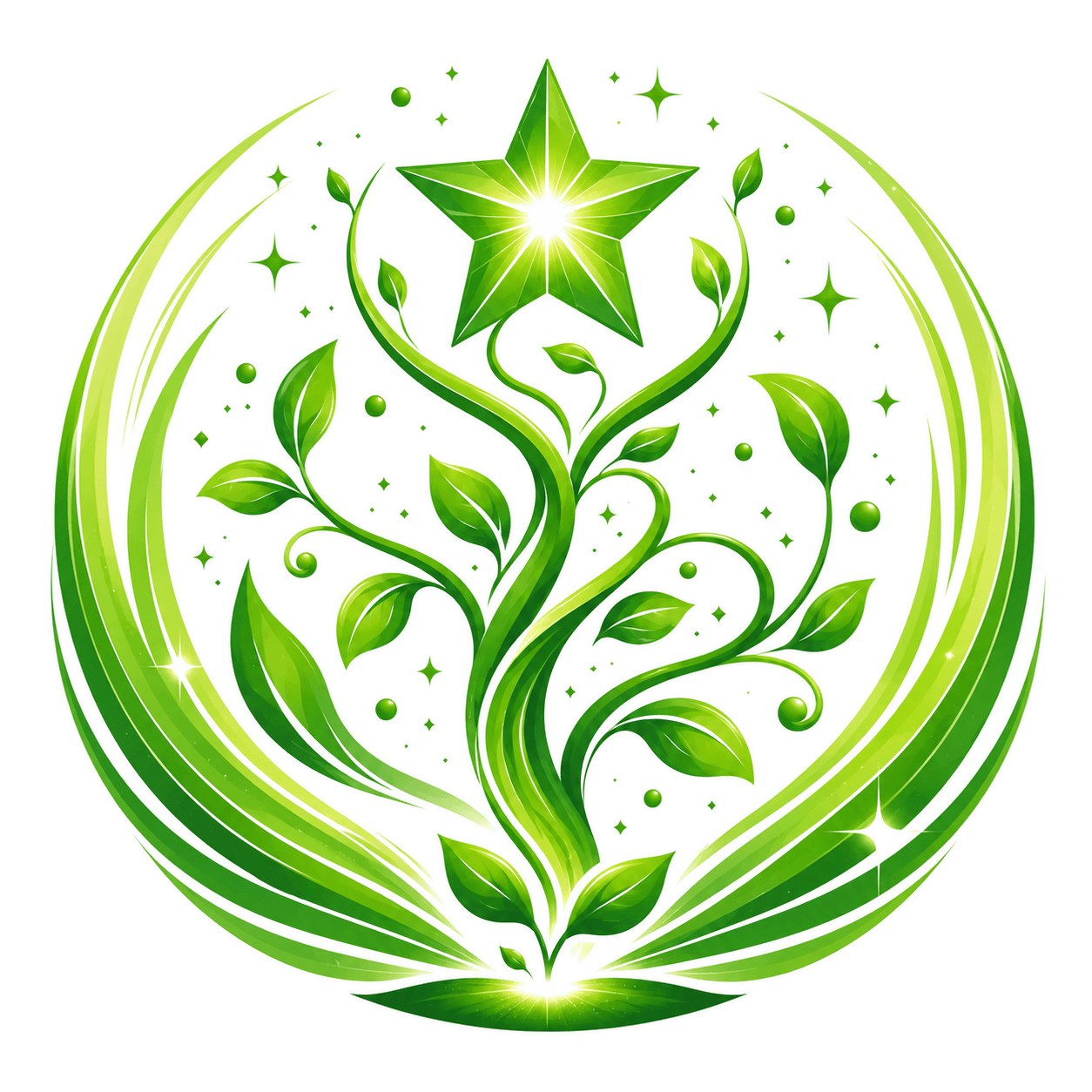 Growth pillar neon star artwork.