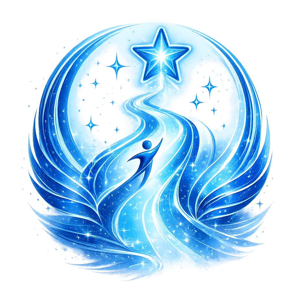 Independence pillar neon star artwork.