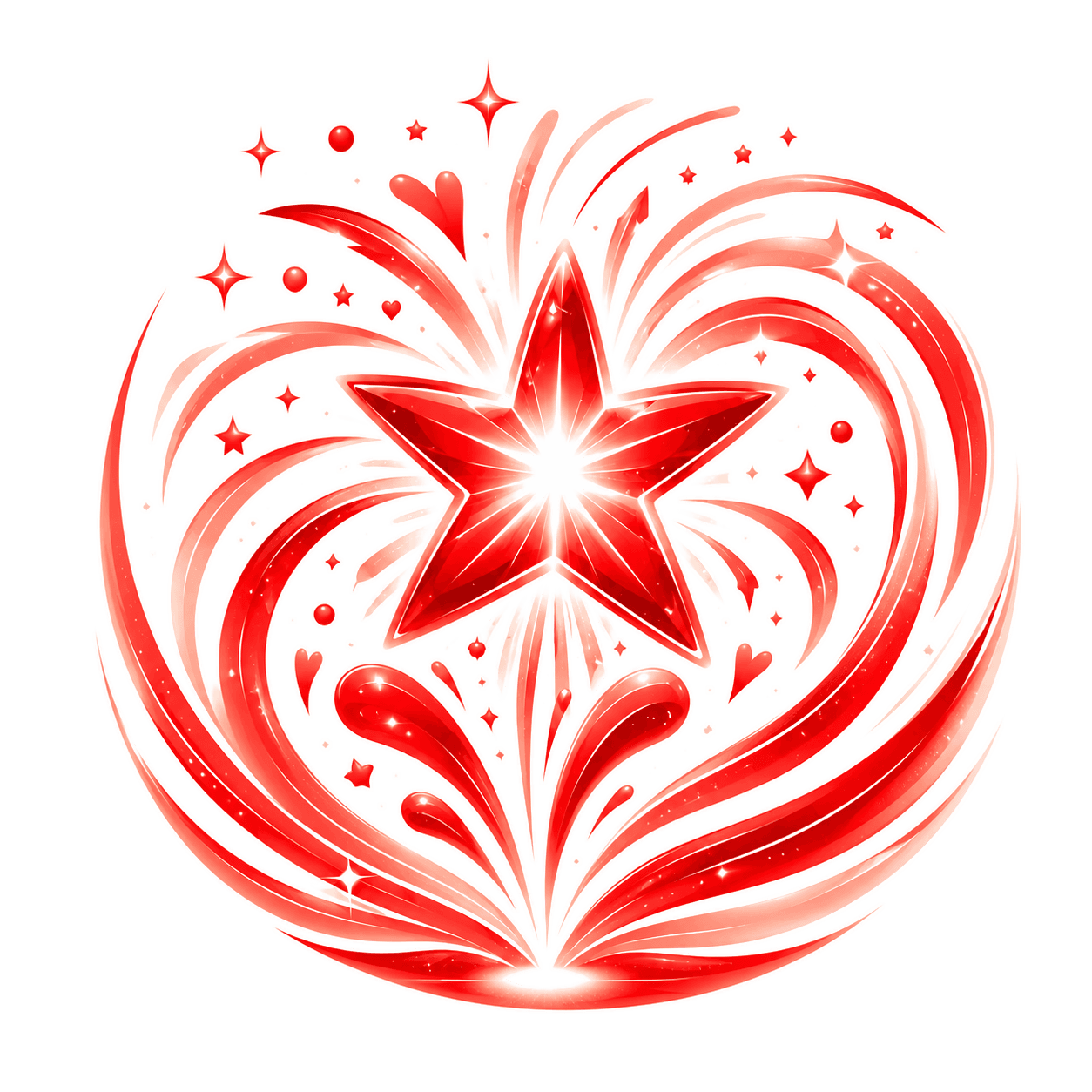 Joy pillar neon star artwork.